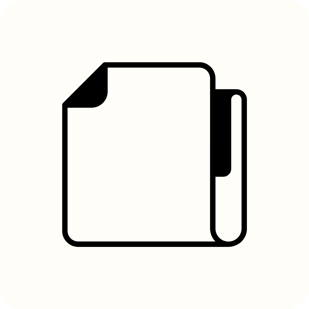 As Sabiqoon Community Black icon of a document with a pen on a white background