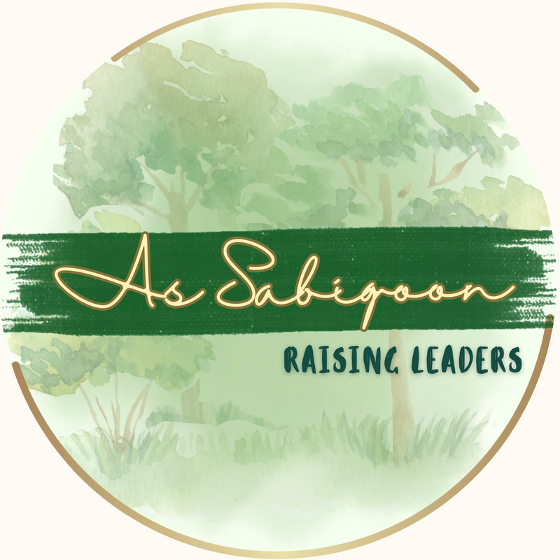 Logo with 'As Sabigon' and 'Raising Leaders' text on a green background