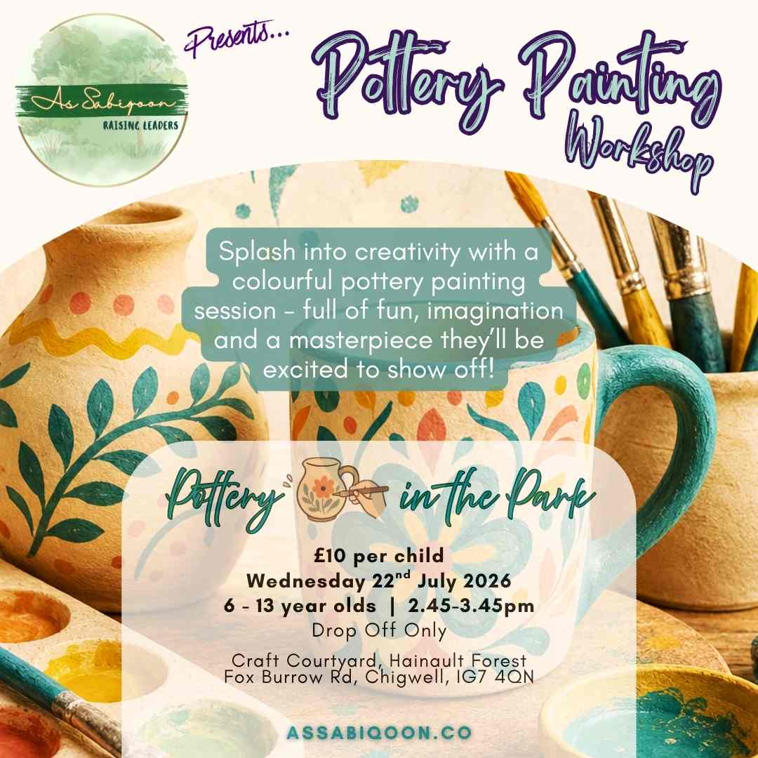 Pottery in the Park | Pottery Painting | As Sabiqoon London Home Education Community Workshop