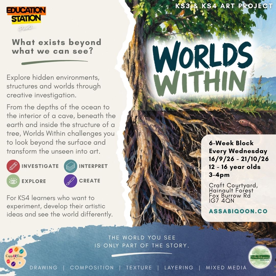 KS4 Worlds Within | Girls Art Project | As Sabiqoon London Home Education Community Workshop